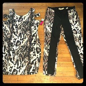 NICKI MINAJ Black & Python Body Con Dress Plus 3XL